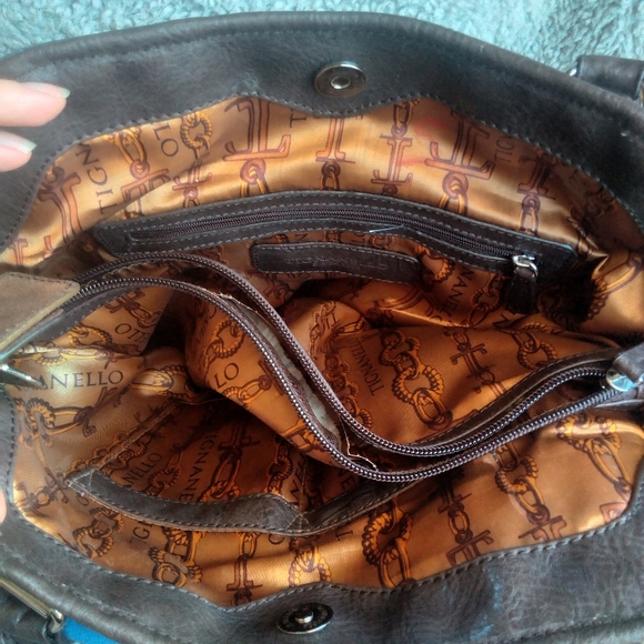 Tignanello bucket bag leather and suede purse - Picture 9 of 9